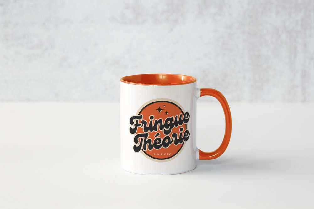 Fringue Théorie – Tasse iconique au logo original MMXXIV (orange) – Image 2