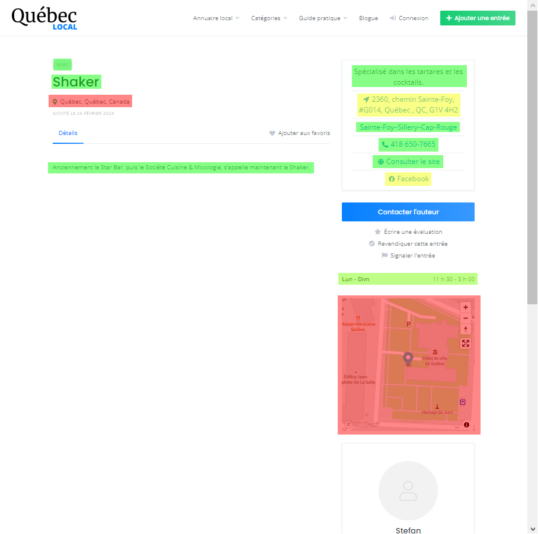 stef Shaker Ste-Foy +8 +1 -2